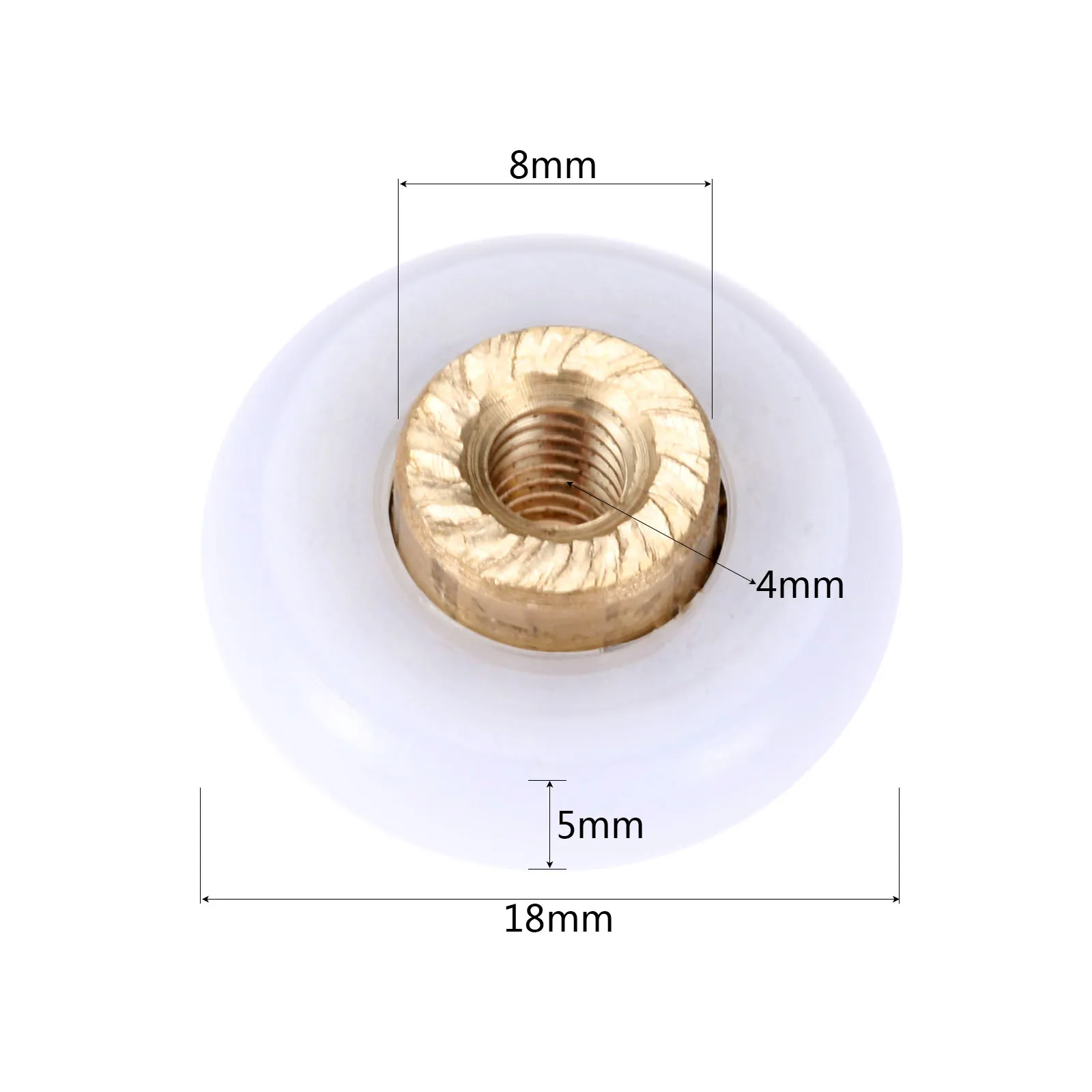 8 шт. латунные ролики для душевой кабины 18 мм