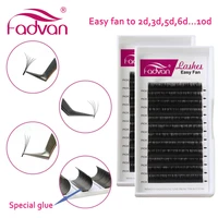fadvan easy fan lashes extension faux mink blooming eyelash extensions russian volume fans makeup lashes