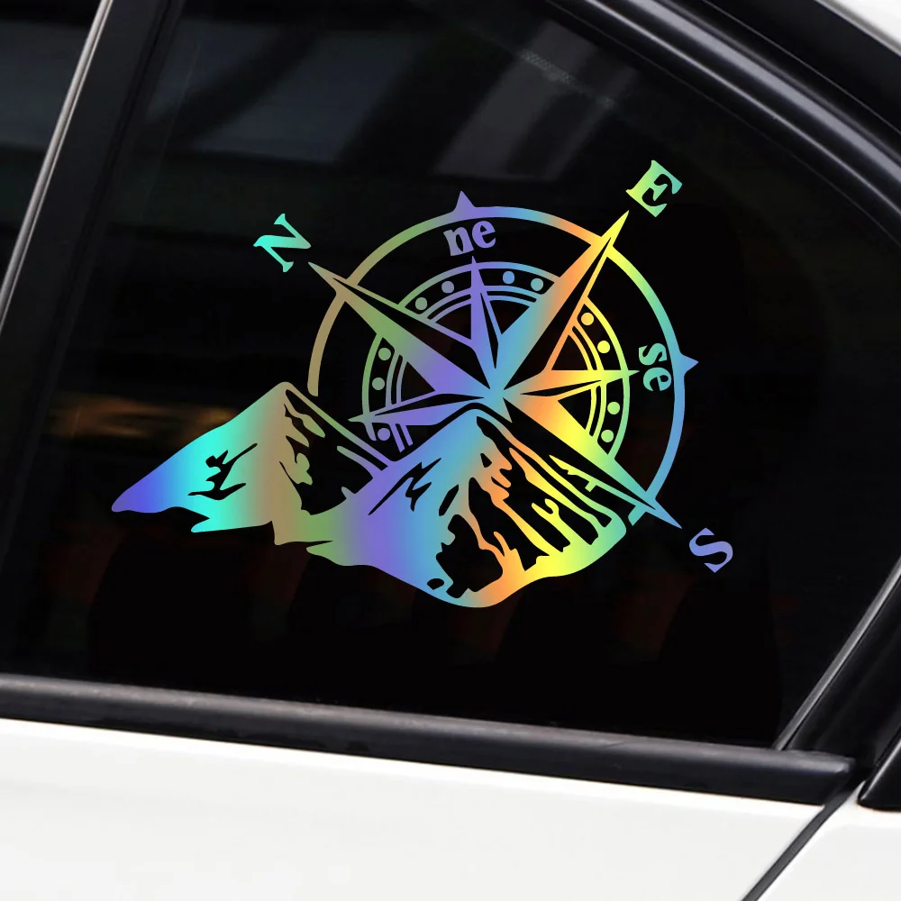 

Art Design Adventure Sports Compass Car Sticker Decal Decor Mural Vinyl Covers Car-Styling For Auto Engine Cover Door Window