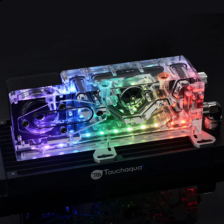 Bitspower Touchaqua PWM XYZ резервуар комбо 17 Вт насос цифровой RGB светильник синхронизация 220x52x52 MM