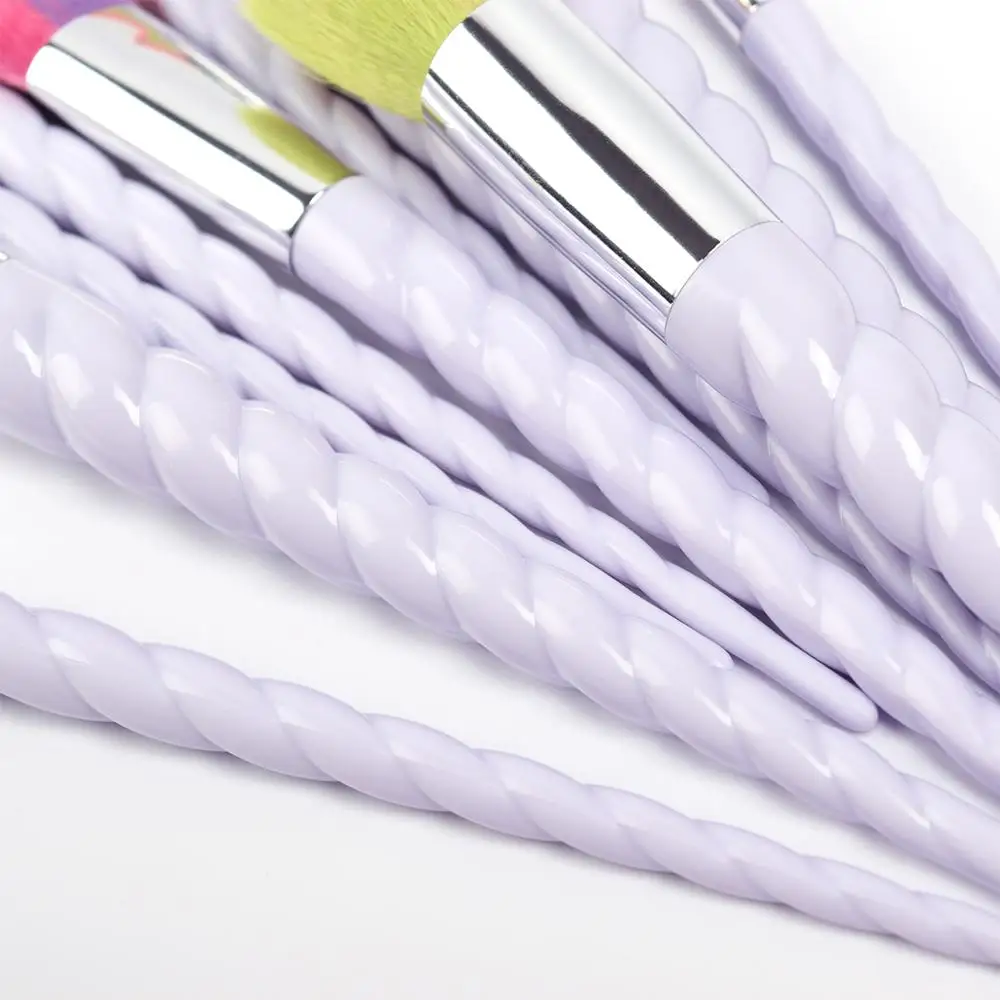 10 шт. Профессиональный набор кистей для макияжа в виде единорога тональный