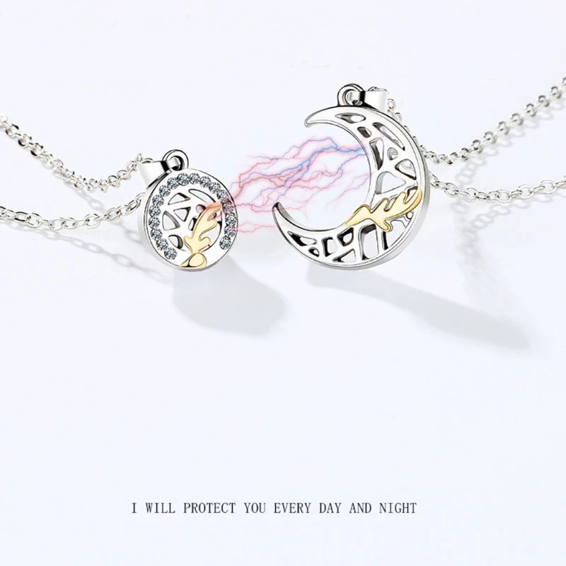 Креативное ожерелье с подвеской в виде Солнца и Луны для пар сестер братьев