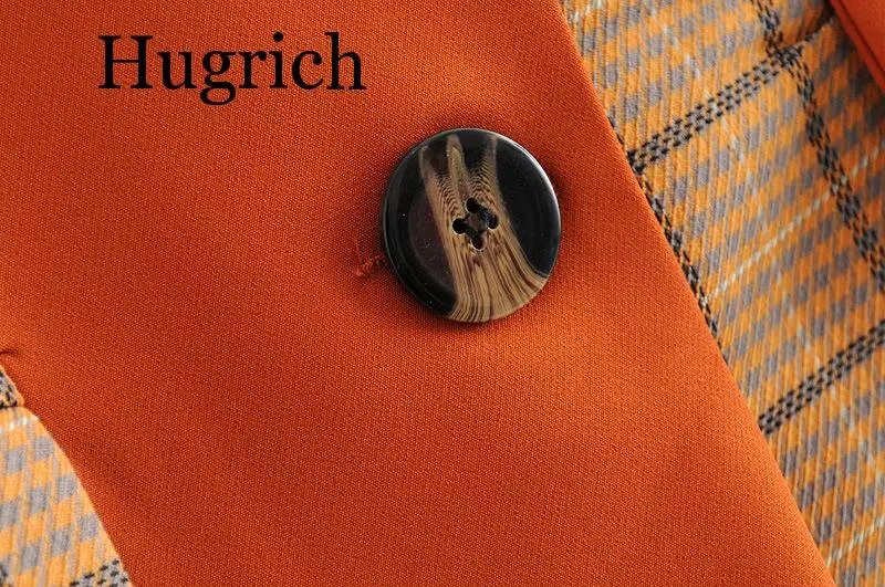 Женский клетчатый блейзер в клетку элегантная офисная верхняя одежда стиле