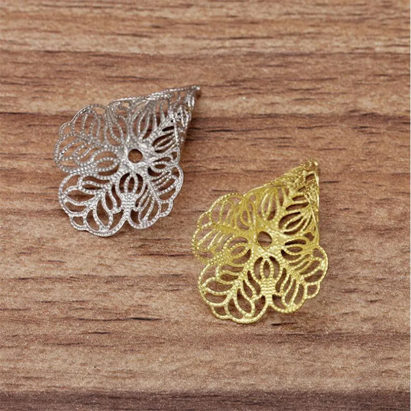 

SIXTY TOWFISH 10 Pieces DIY Jewelry Accessories Size 23*28mm Copper Materials Flower Slice Charms