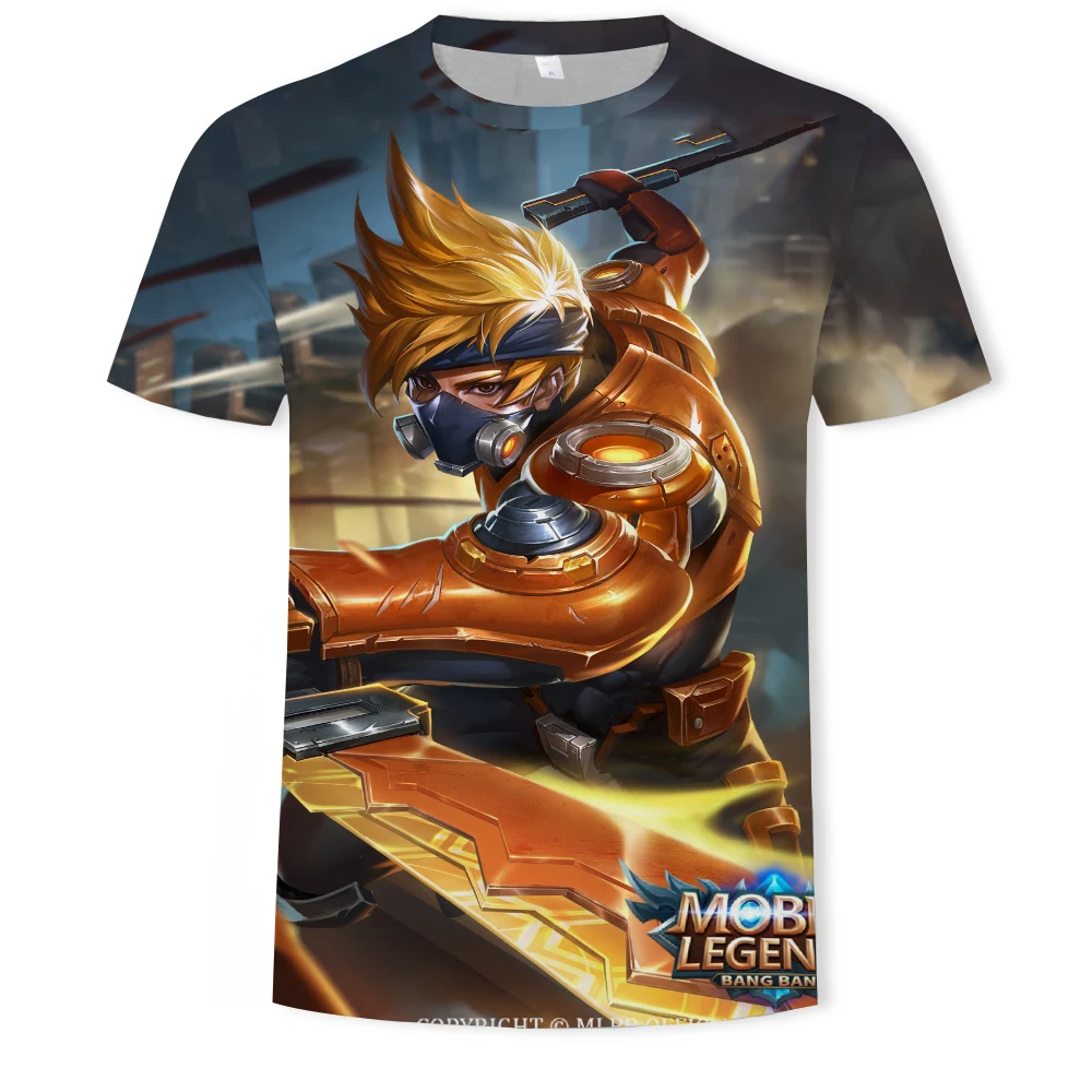 

Game Yumi skin 3d printing men's casual O-neck t-shirt for men fashion new big size breathable street men's clothing