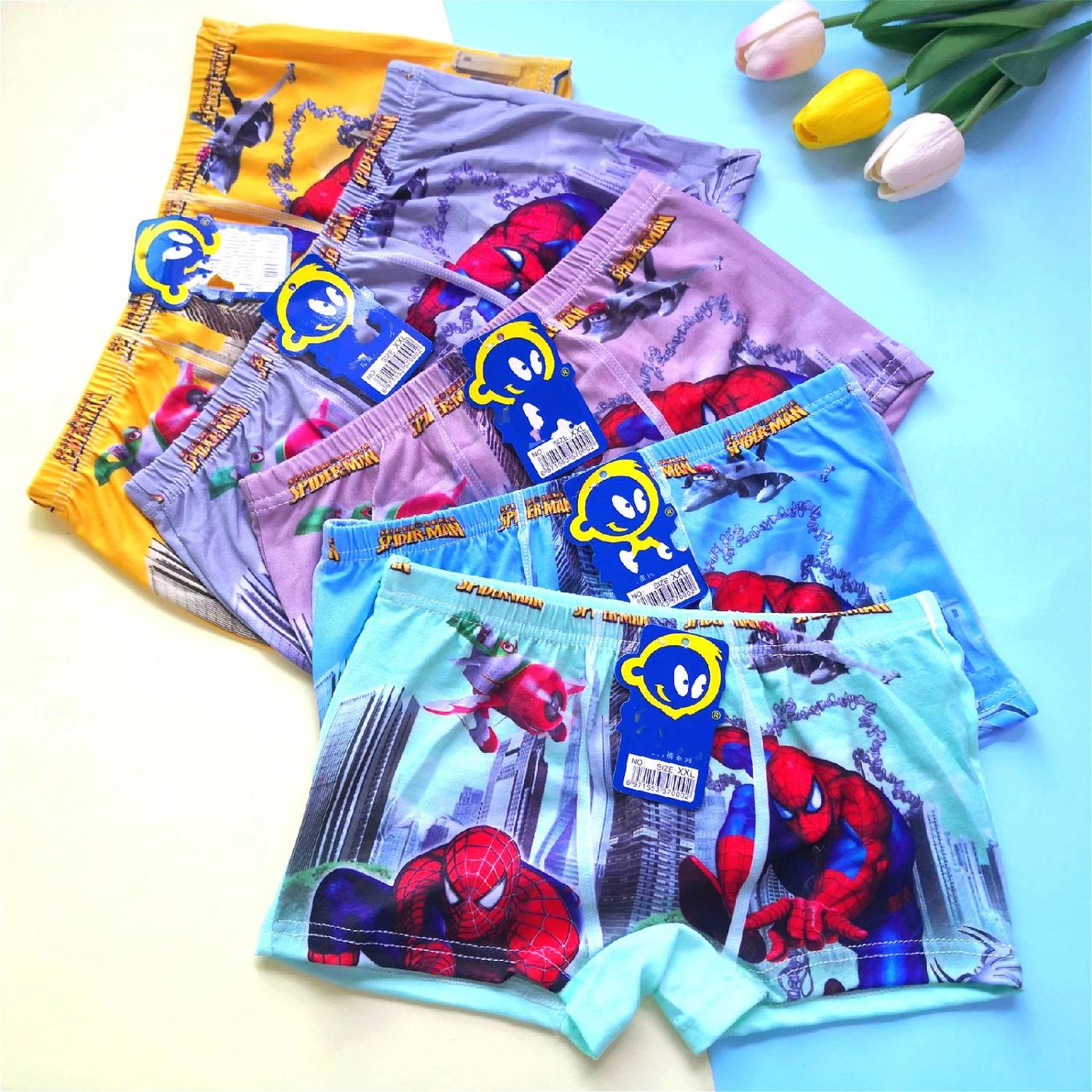 5 шт./лот 2020 г. Новые детские трусики трусы-боксеры для мальчиков детское нижнее