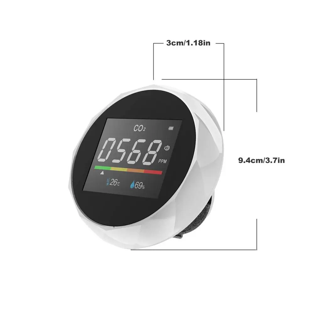 

Carbon Dioxide Detector Air Quality Monitor Temperature Humidity Sensor CO2 Gas Detector Temperature and Humidity Monitor Meter