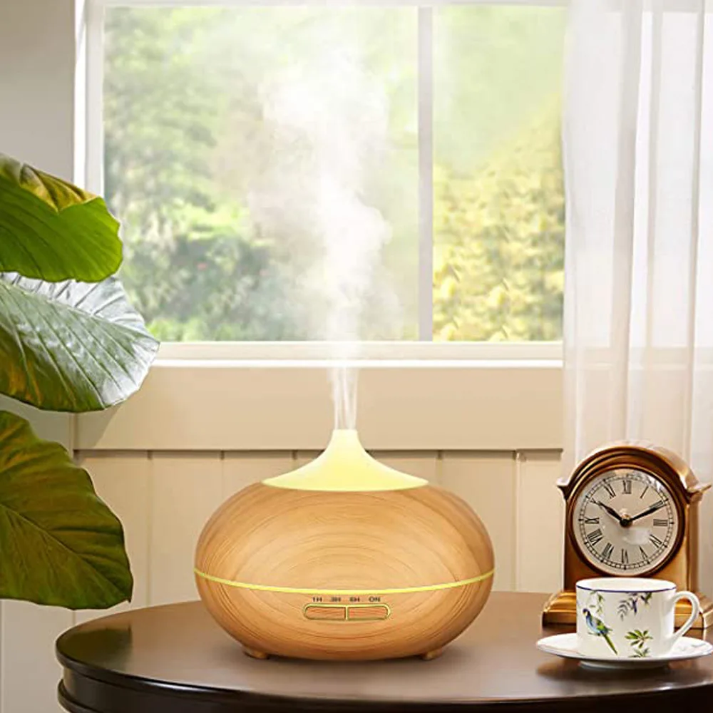 New Tabletop Mute Aromatherapy Machine, Large Capacity Aroma Diffuser, Home Diffuser Wood Grain Ultrasonic Humidifier  190295