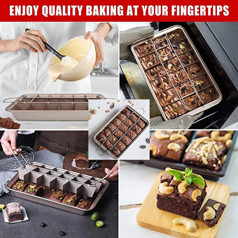 

Brownie Baking Pan Cake Mold Non-Stick Baking Pan Square Bread Baking Thick Solid Bottom