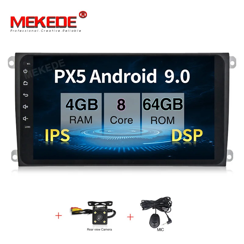 MEKEDE Android 9,0 ips DSP 9 ''полный экран автомобильное аудио-радио для Porsche Cayenne 2003-2010 с bluetooth Радио IPOD - Цвет: 64G add camera