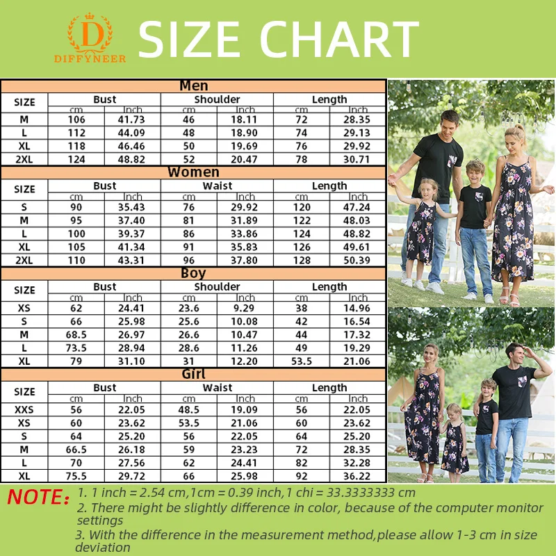 

New Arrival Summer Mosaic Family Matching Dress for Women Print Tank Dresses - Solid T-shirts - Rompers Family Look Short Sets