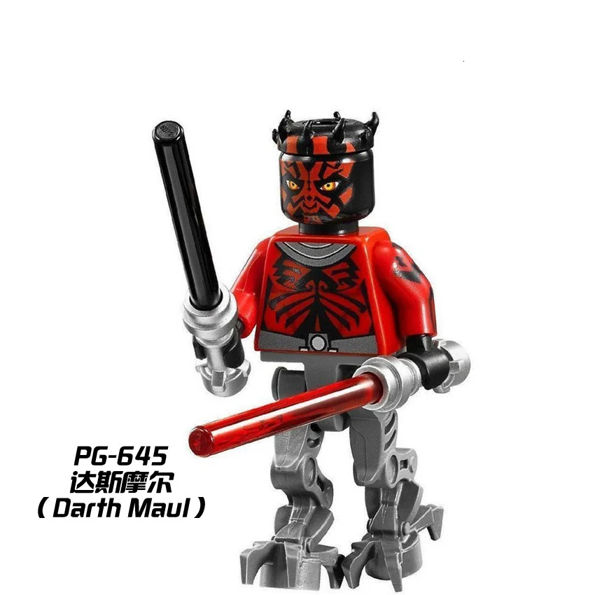 Фигурки из Звездных Войн Leia Han Solo Yoda Luke Sith Lord Darth Vader Maul Revan Dooku Sidious строительные