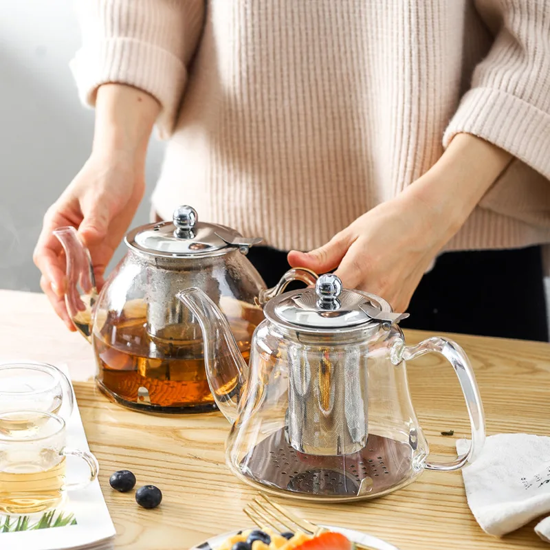

Многофункциональный чайник из боросиликатного электромагнитного стекла с фильтром из нержавеющей стали 304, 1 л