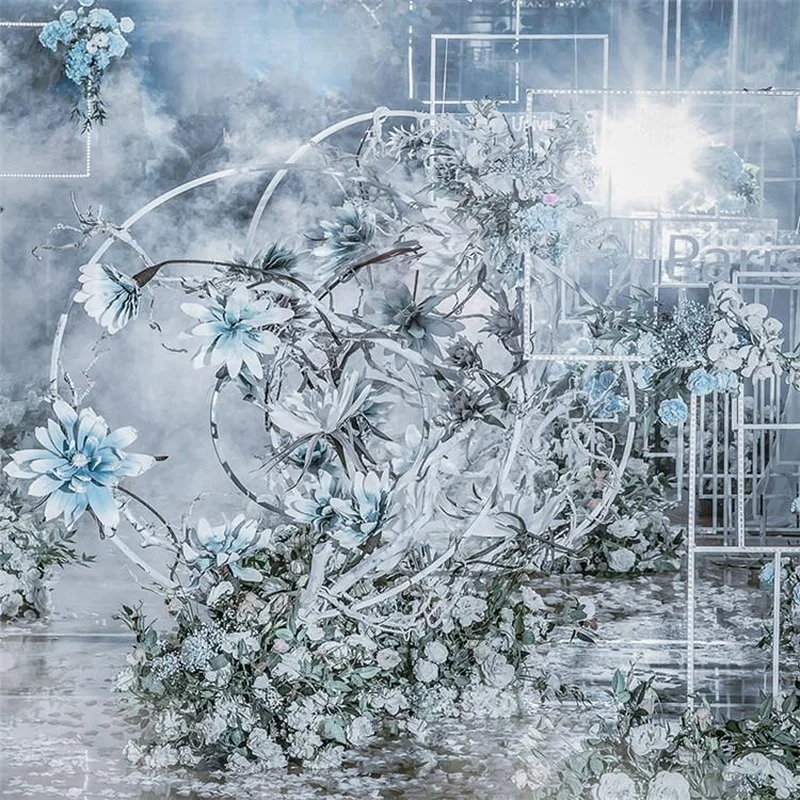 Большие размеры свадебные Железные круглые кольца Арка-Рама декорация фона