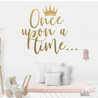 creative once upon frase baby quotes stickers wall decal for kids room vinyl wallpaper for baby bedroom decals wall sticker
