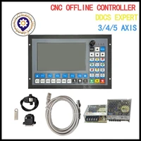 cnc ddcs expert 345 axis cnc standalone offline controller support close loop stepperatc two mw lrs 75w 24v power supply