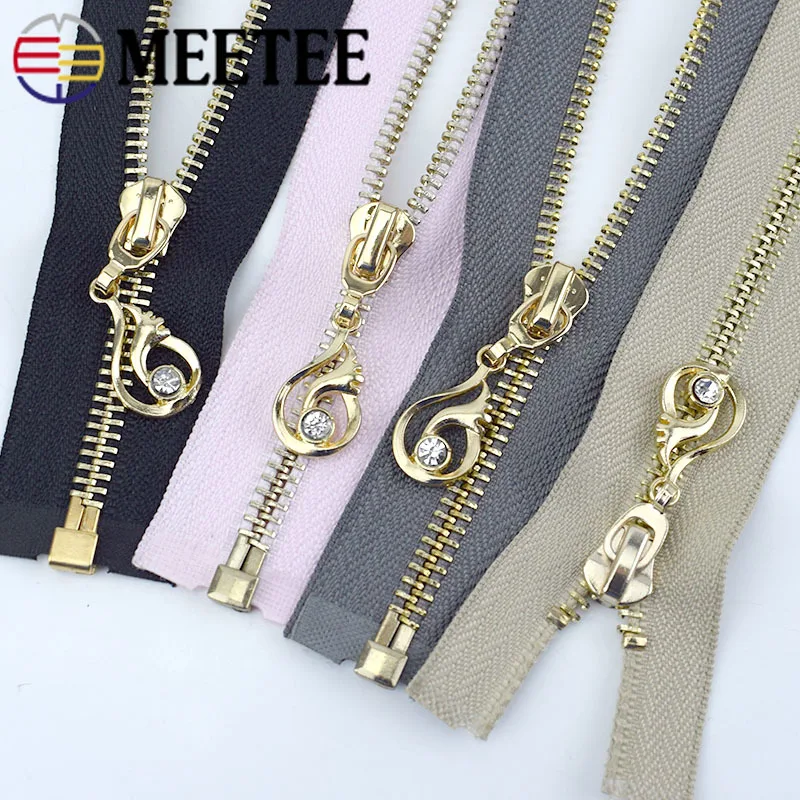 Meetee 10 шт. 5# высококачественные металлические ползунки для молнии для нейлоновой головы на молнии DIY сумка пуховик для одежды материал Ремонтный комплект G6-3