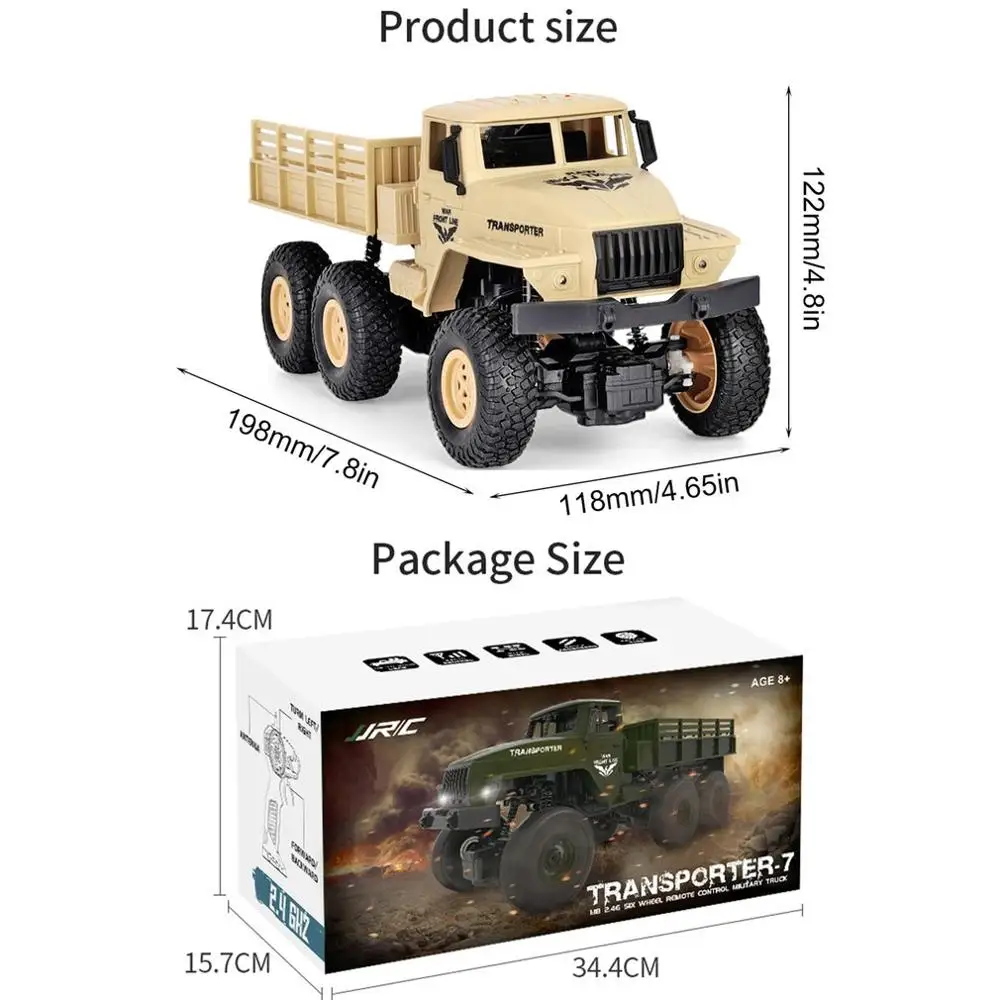 JJRC/Q69 6WD 1/18 RC Автомобиль 2,4G внедорожник военный грузовик с дистанционным управлением 10 км/ч Радиоуправляемый гусеничный альпинистский автомобиль игрушка RTR