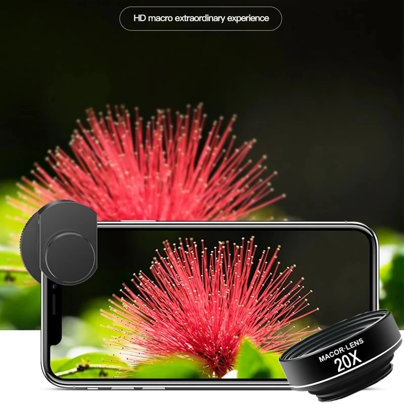 HD 4K мобильный телефон объектив камеры комплект 18X телеобъектив с рыбий глаз