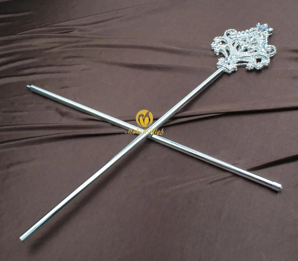 Ручная работа Королева Король скипетр палочка Кристалл Цветочная Длинная