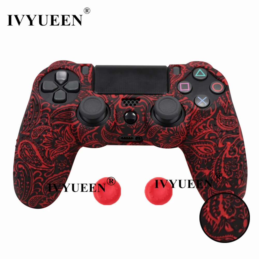IVYUEEN 25 цветов Противоскользящий силиконовый защитный чехол для sony playstation 4 PS4 DS4 Pro тонкий контроллер Thumb Grip Caps