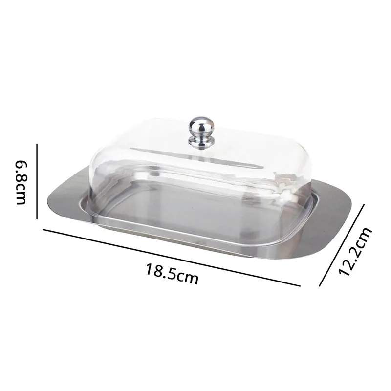 

New Butter Dishes Box Stainless Steel Container For Kitchen Cooking Steak Tray For Convenient Storage Butter Cheese Bread Dish