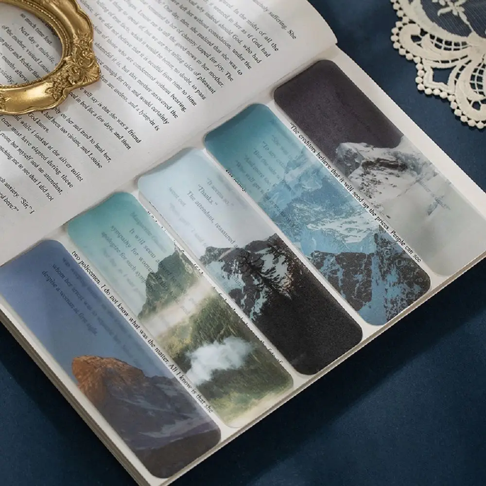 

1set Office Message card Stationery School Office Supply Flower Reading Book mark Dusk Forest moon Bookmark