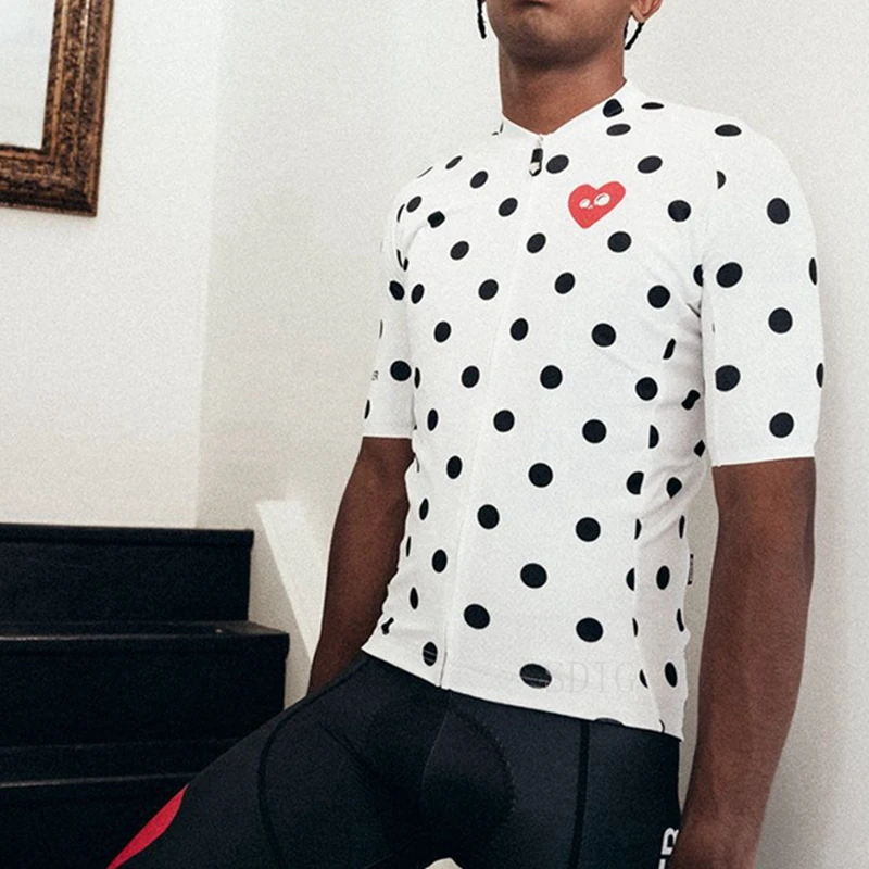 

Велосипедный костюм, коллекция весна 2022 года, велосипедная майка с коротким рукавом и шорты-комбинезон, велосипедная одежда в черный гороше...