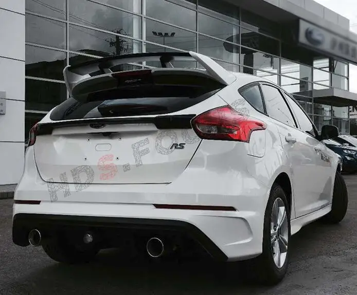 Для Ford Focus спойлер на крыше FS 1 ABS Материал заднее крыло автомобиля праймер цвет задний спойлер для Ford Focus спойлер на крышу 2012