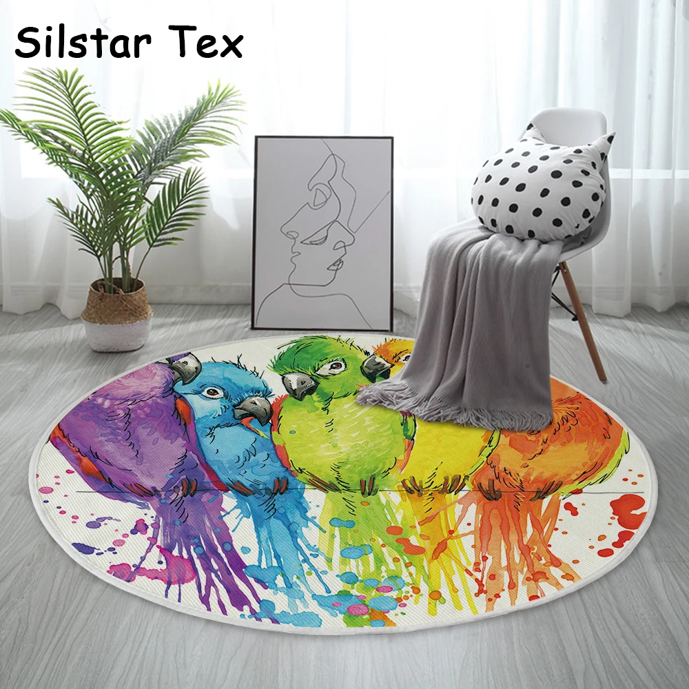 Silstar Tex Parrot круглые спальные дизайнерские ковры для тренировок современный