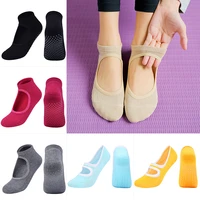 hot breathable anti friction women yoga socks silicone non slip pilates barre breathable sports dance socks slippers with grips