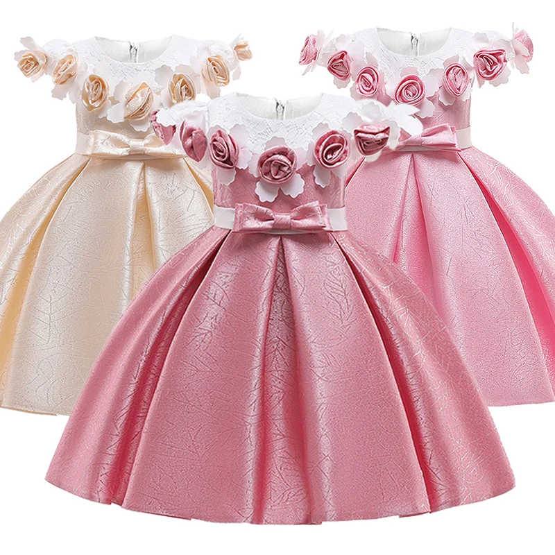 Платья для девочек первого причастия платье с цветами свадеб выпускного вечера