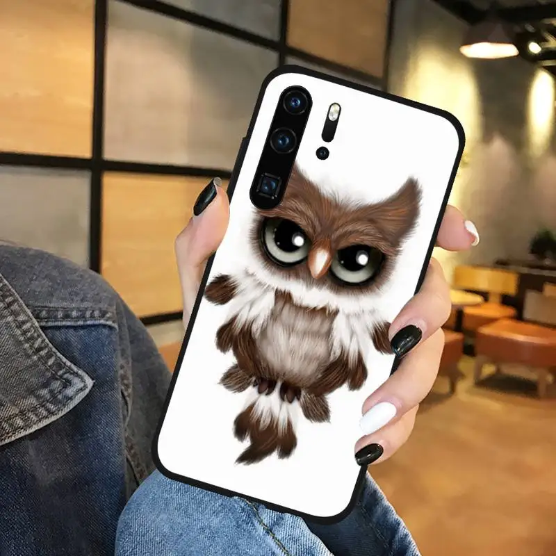 

Animal Cute Cartoon Owl Phone Case Funda For Huawei P9 P10 P20 P30 Lite 2016 2017 2019 plus pro P smart