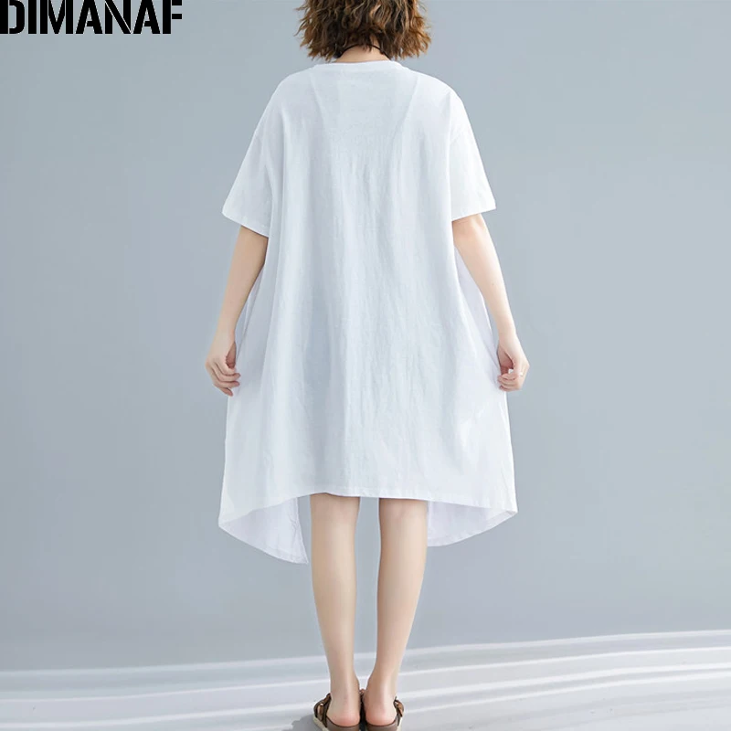 DIMANAF летняя блузка рубашки женская одежда большие размеры плиссированные с