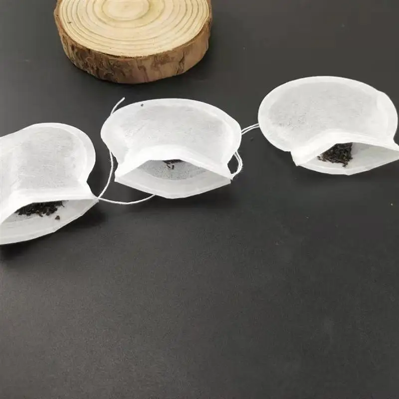 

100pcs Disposable Round Wood Pulp Filter Paper Coffee Tea Bag Tea Pouch for Loose Leaf Tea Powder Spice Tools