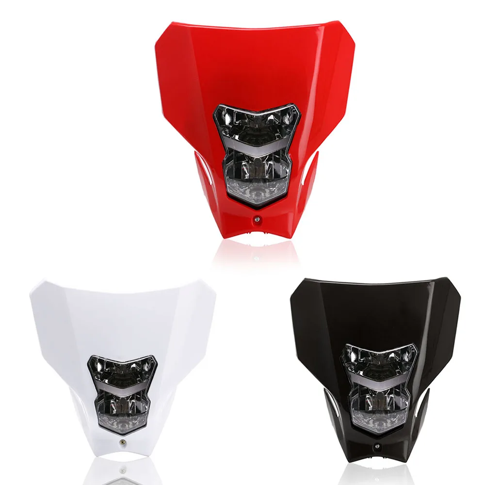 

Motorcycle Accessories 12V LED Front Red Headlamp Off-Road Supermoto Head Lights For Honda CRF KTM ATV
