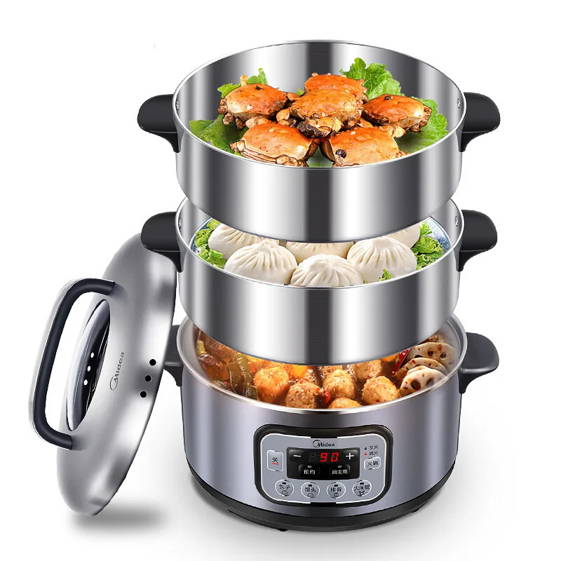 

Midea electric steamer multifunctional electric steamer multi-layer steamer large-capacity reservation vegetable steamer