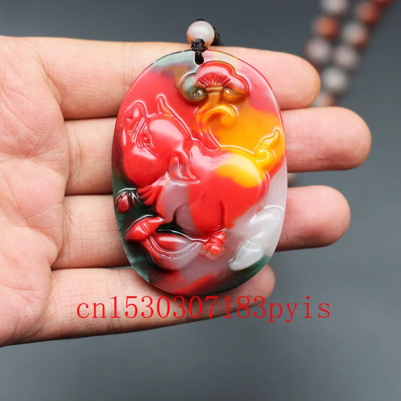 Ожерелье с подвеской в виде поросенка зодиака из нефрита естественного цвета