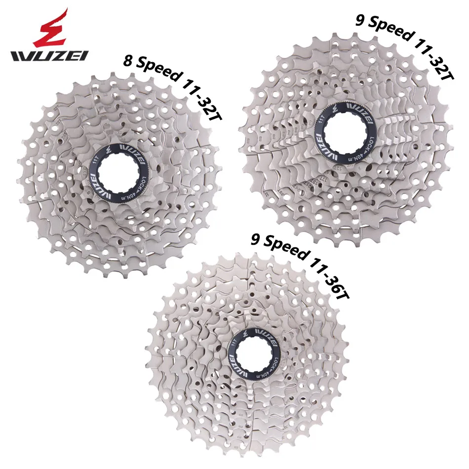 WUZEI 8 S/9 S/10 S/11 S/12 S кассета 32/36/40/42/46/50T Сталь mtb горный велосипед свободного хода Совместимость Shimano