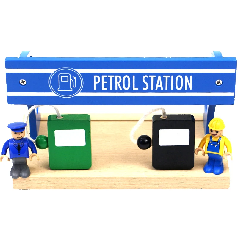 Деревянная рейка автомобильная АЗС деревянный поезд трек блок детали для сборки