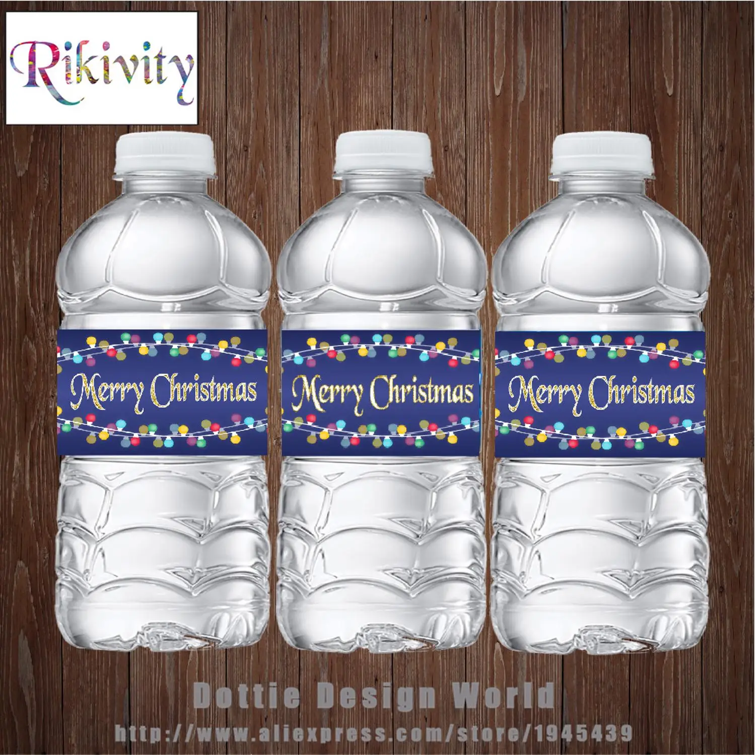 20 шт./лот Рождественская легкая бутылка для воды этикетки вина обертка конфет