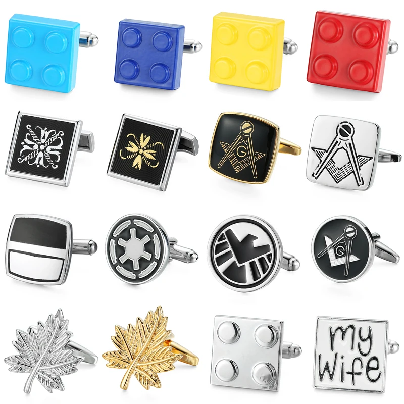 

Высококачественные французские запонки для рубашек, перекрестная эмалированная запонка, Мужская одежда, аксессуары, ювелирные изделия, оп...