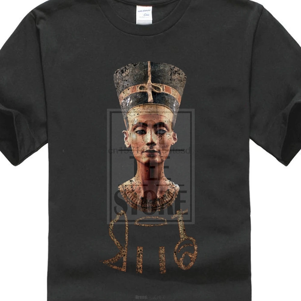 Винтажная Футболка Nefertiti Egytian Pharao Nofretete Echnaton Египет материнская сета|Мужские