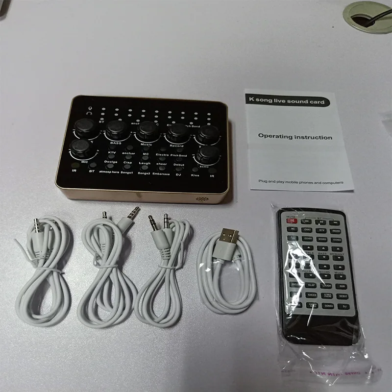 Английская версия звуковой карты V10 USB-зарядка подходит для большинства цифровых