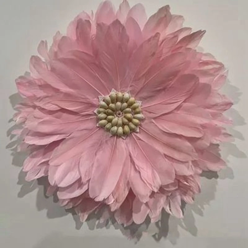 

Soft Feather Conch Artificial Flower Wall-Mounted Wedding Decoration Stage Party Home Decoration