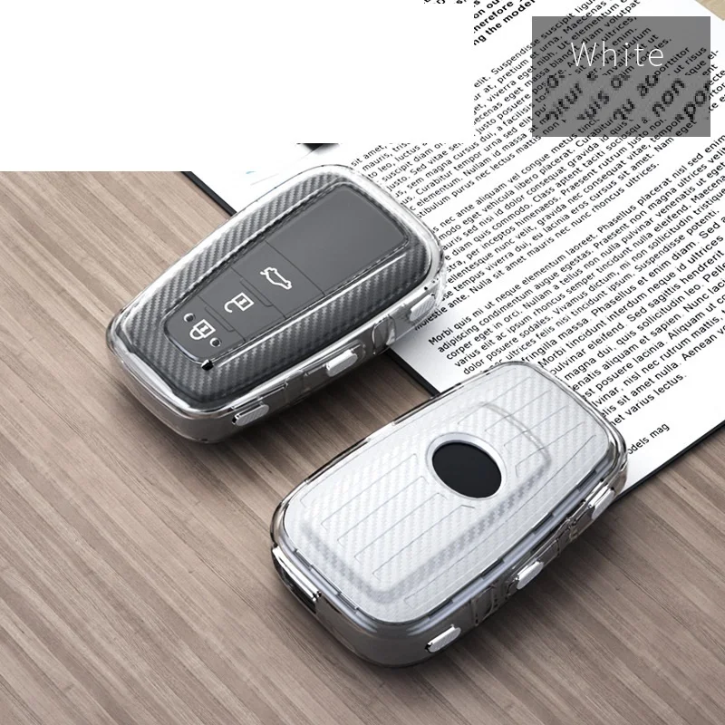 

Карбоновый чехол для автомобильного ключа из ТПУ для Toyota Camry Corolla C-HR CHR Prado RAV4 Prius 2018 2019 2020 2/3/4 кнопки