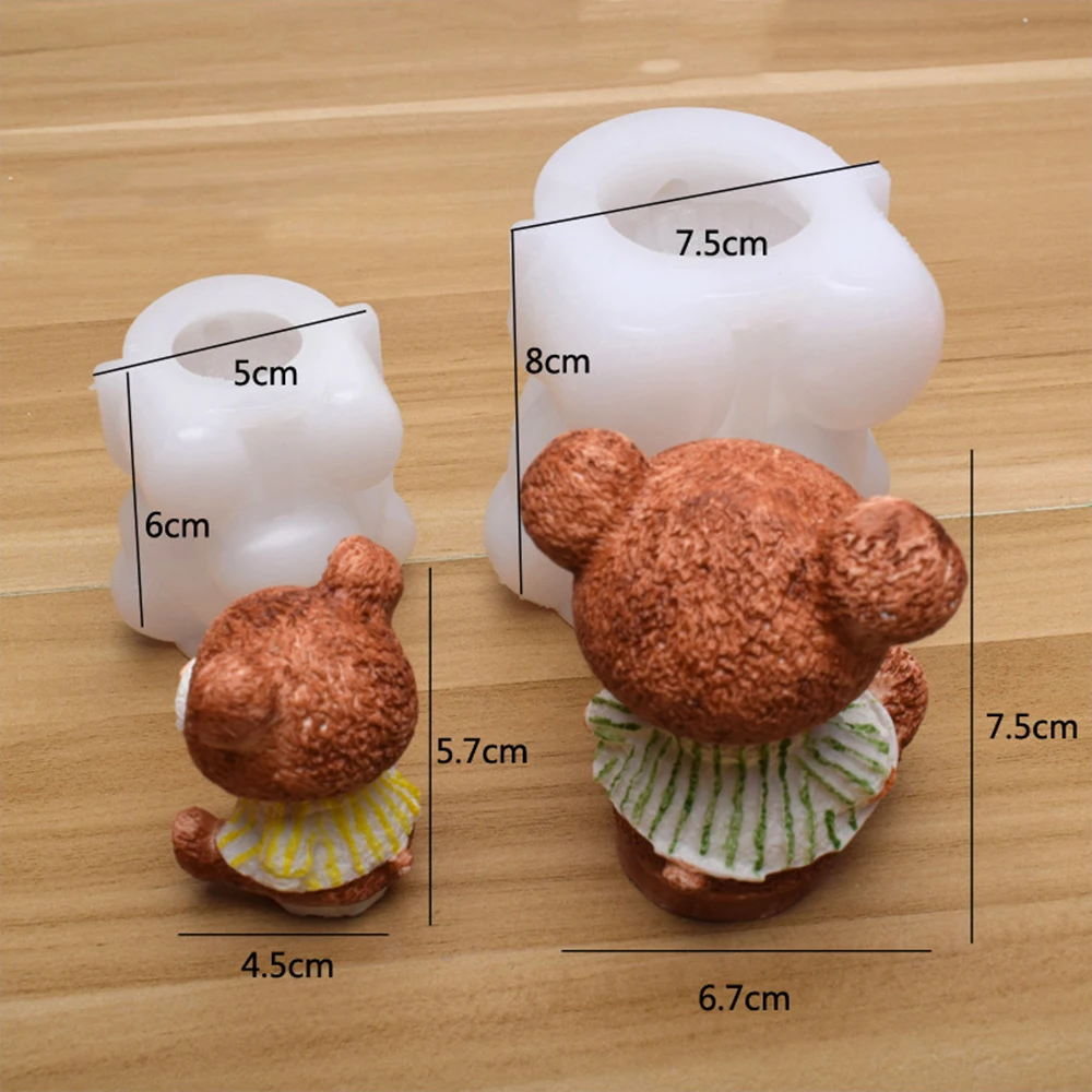 

Lovely 3D Cute Bear Silicone Mold Fondant Cake Border Moulds Chocolate Mould Cake Decorating Tools Kitchen Baking Accessories