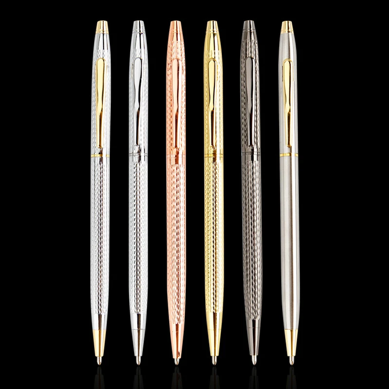 

Металлическая шариковая ручка, шариковая ручка серебристого цвета с волнистым рисунком проволоки