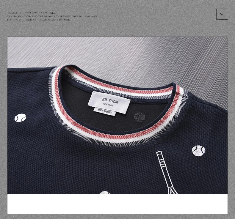 

2021 Fashion TB THOM Brand T-Shirt Men Women Short Sleeve Casual Tennis Racket Embroidery Clothing Summer O-neck Cotton Shirts