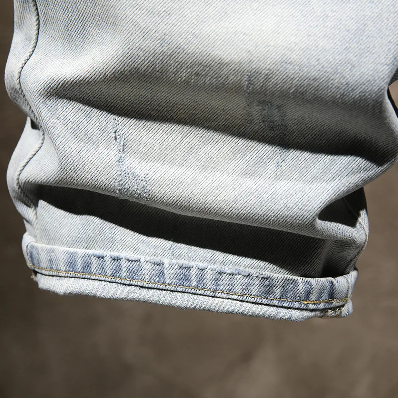 

2021 Summer New Thin Light-Colored Denim Shorts Trendy Brand Casual Loose Wild Five-Point Pants Korean Version Of The Trend